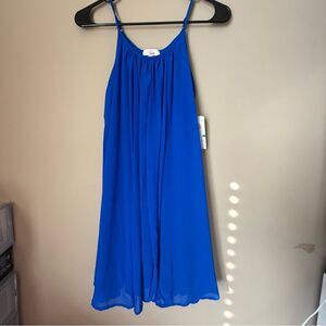 GB GIRLS Peace, Love, & Freedom Flowy Royal Blue Swing Dress new XL EXTRA LARGE